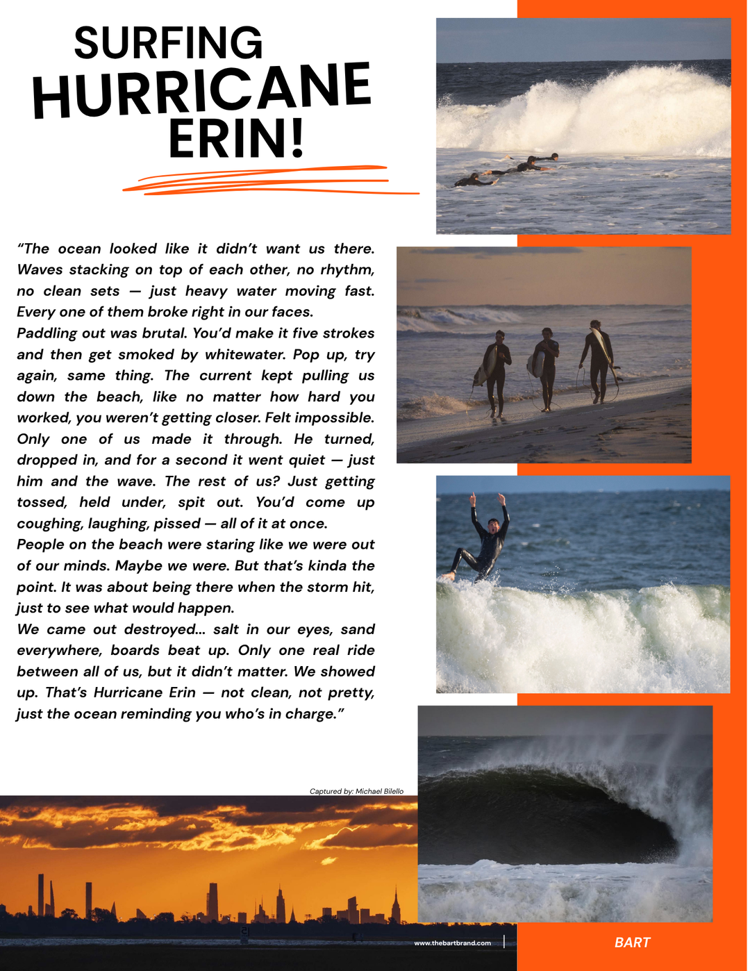 Surfing Hurrican Erin!